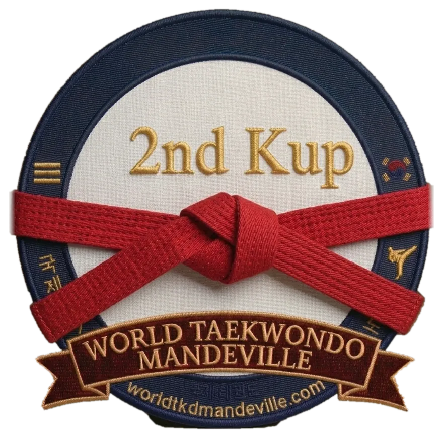 Red Belt (2nd Kup) rank patch