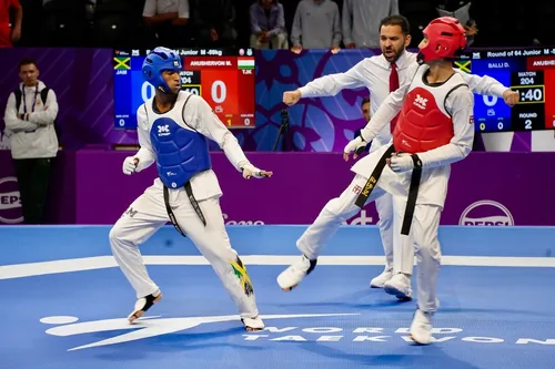 Daniel Balli in the M-59kg Round of 64, World Junior Championships 2026, Tashkent