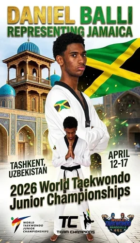 Daniel Balli — representing Jamaica at the 2026 World Taekwondo Junior Championships