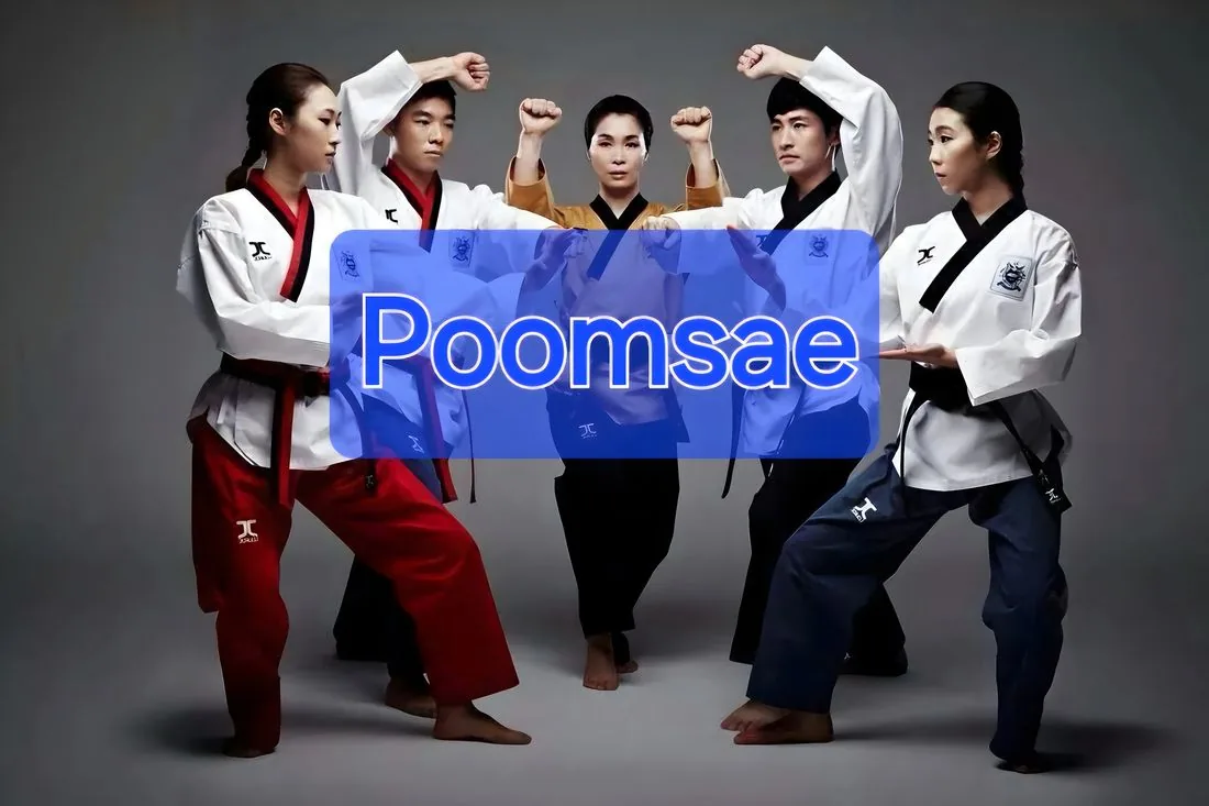 Practitioners demonstrating Poomsae