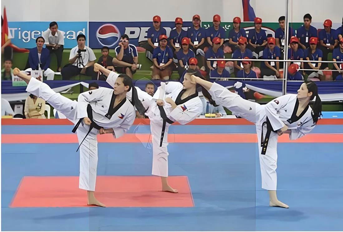 Athletes performing Poomsae